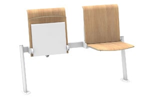 Unsere Heidelberg Traversenbank mit Holzsitzen in Oak und weißer Traverse